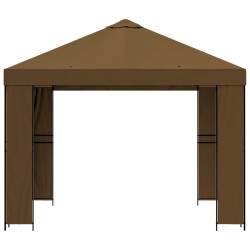 Pavillon 3 x 3 m Taupe Polyester et Acier 190 gsm 637752637752