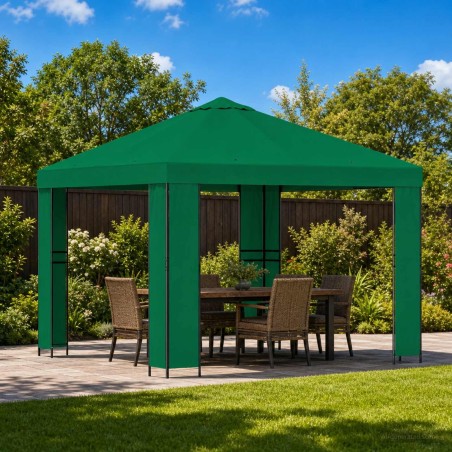 Pavillon 3 x 3 m Vert Polyester et Acier 190 gsm 637753637753