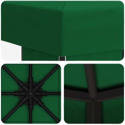 Pavillon 3 x 3 m Vert Polyester et Acier 190 gsm 637753637753