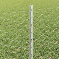 Clôture hexagonale avec poteau 25 x 0,6 m Acier galvanisé 637755637755