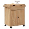 Chariot de cuisine OTTA 59x45x80 cm bois massif de pin 637758637758