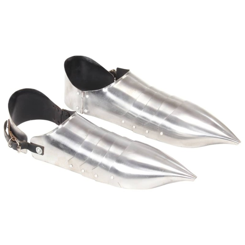Solerets d'armure de chevalier médiéval GN Argenté Acier 637760637760