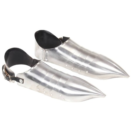 Solerets d'armure de chevalier médiéval GN Argenté Acier 637760637760