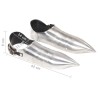 Solerets d'armure de chevalier médiéval GN Argenté Acier 637760637760