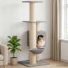 Arbre à chat avec poteaux à griffer en sisal Gris clair 137 cm 637761637761