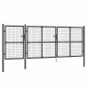 Portail de jardin grillagé Anthracite 400x125 cm Acier galvanisé 637762637762