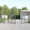 Portail de jardin grillagé Anthracite 400x125 cm Acier galvanisé 637762637762