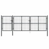 Portail de jardin grillagé Anthracite 400x125 cm Acier galvanisé 637762637762