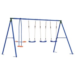 Ensemble de balançoires d'extérieur Multicolore Acier et PE 637780637780