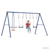 Ensemble de balançoires d'extérieur Multicolore Acier et PE 637780637780