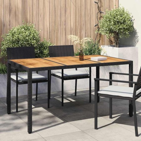 Table de Jardin Noir 150 x 90 x 75 cm polyrotin 637793637793