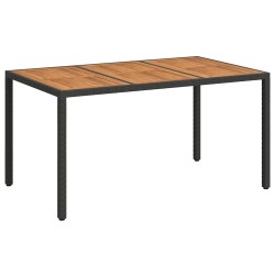 Table de Jardin Noir 150 x 90 x 75 cm polyrotin 637793637793