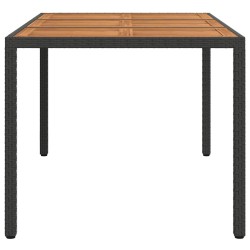 Table de Jardin Noir 150 x 90 x 75 cm polyrotin 637793637793