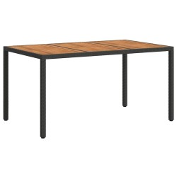 Table de Jardin Noir 150 x 90 x 75 cm polyrotin 637793637793