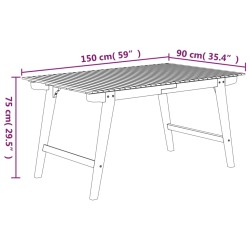 Table de jardin 150x90x75 cm Bois d'acacia solide 637794637794