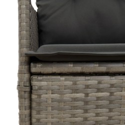 Ensemble à manger de jardin 5 pcs coussins gris résine tressée 637797637797