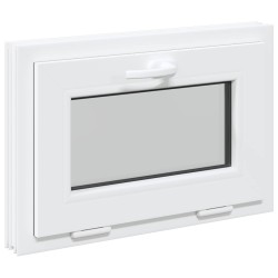 Fenêtre de sous-sol RISOR 60 x 40 cm PVC et verre Blanc 637799637799