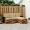 Ensemble de canapés d'extérieur 4 pcs Naturel et Beige 637807637807