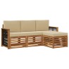 Ensemble de canapés d'extérieur 4 pcs Naturel et Beige 637808637808