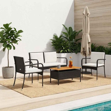 Ensemble de jardin avec coussin acier 637813637813