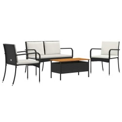 Ensemble de jardin avec coussin acier 637813637813