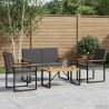 Ensemble de meubles d'extérieur 4 pcs Gris et Gris foncé 637814637814