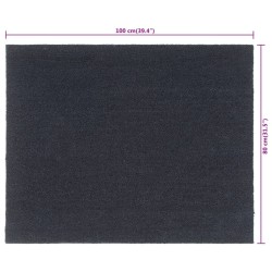 Tapis de porte gris foncé 80x100 cm fibre de coco touffeté 637816637816