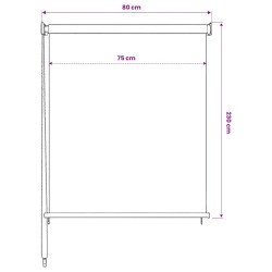 Store roulant d'extérieur blanc 85 (l) x 230 (H) cm HDPE 637826637826