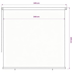 Store roulant d'extérieur 245 (l) x 230 (H) cm vert foncé HDPE 637828637828