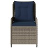 Chaises de jardin inclinables lot de 2 gris résine tressée 637833637833