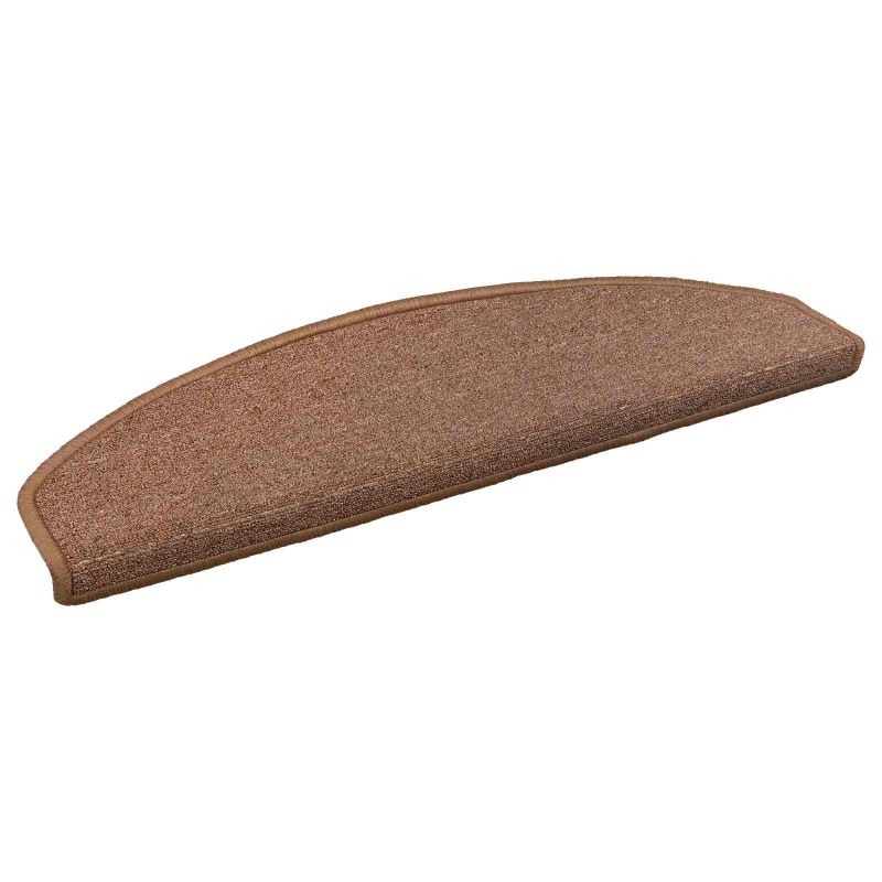 Tapis d'escalier auto-adhésifs 15 pcs Marron 80 x 24,5 x 3,5 cm 637835637835