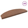 Tapis d'escalier auto-adhésifs 15 pcs Marron 80 x 24,5 x 3,5 cm 637835637835