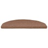 Tapis d'escalier auto-adhésifs 15 pcs Marron 80 x 24,5 x 3,5 cm 637835637835