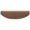 Tapis d'escalier auto-adhésifs 15 pcs Marron 80 x 24,5 x 3,5 cm 637835637835