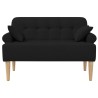 Canapé love seat avec capitonnage en boutons Noir Tissu 637836637836