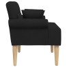 Canapé love seat avec capitonnage en boutons Noir Tissu 637836637836
