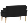 Canapé love seat avec capitonnage en boutons Noir Tissu 637836637836