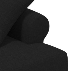 Canapé love seat avec capitonnage en boutons Noir Tissu 637836637836