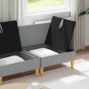 Canapé modulaire avec rangement 3 pcs Gris clair Tissu 637837637837
