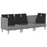 Canapé modulaire avec rangement 3 pcs Gris clair Tissu 637837637837