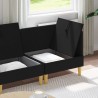 Canapé modulaire avec rangement 3 pcs Noir Tissu 637839637839