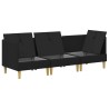 Canapé modulaire avec rangement 3 pcs Noir Tissu 637839637839