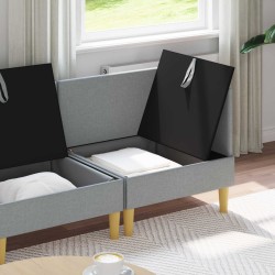 Canapé modulaire avec rangement 4 pcs Gris clair Tissu 637840637840