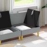 Canapé modulaire avec rangement 4 pcs Gris clair Tissu 637840637840