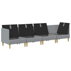 Canapé modulaire avec rangement 4 pcs Gris clair Tissu 637840637840