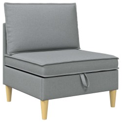 Canapé modulaire avec rangement 4 pcs Gris clair Tissu 637840637840