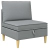 Canapé modulaire avec rangement 4 pcs Gris clair Tissu 637840637840