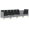 Canapé modulaire avec rangement 4 pcs Gris clair Tissu 637840637840