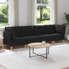 Canapé modulaire avec rangement 4 pcs Noir Tissu 637841637841