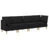 Canapé modulaire avec rangement 4 pcs Noir Tissu 637841637841